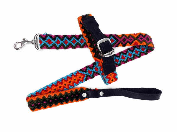 Collar Corazon- ručně háčkovaný psí obojek - hand made dog leash - Wayana.eu