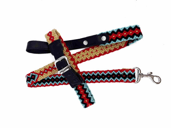 Collar Diablo- ručně háčkovaný psí obojek - hand made dog leash - Wayana.eu