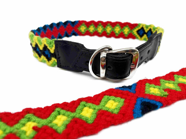 Collar Dulce- ručně háčkovaný psí obojek - hand made dog leash - Wayana.eu