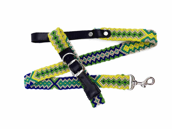 Collar Laredo- ručně háčkovaný psí obojek - hand made dog leash - Wayana.eu