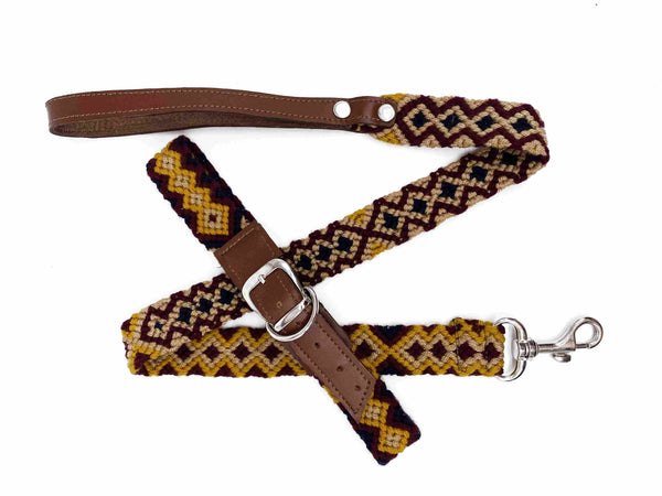 Collar Oro- ručně háčkovaný psí obojek - hand made dog leash - Wayana.eu