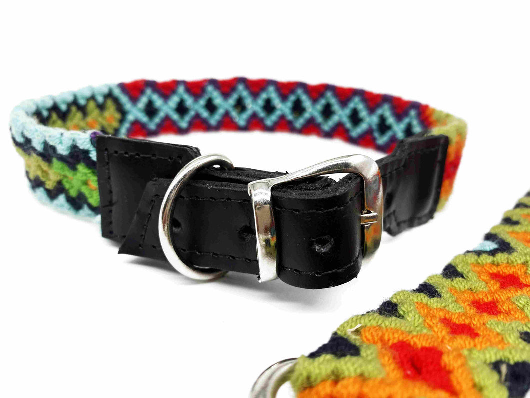 Collar Antonio- ručně háčkovaný psí obojek - hand made dog leash - Wayana.eu