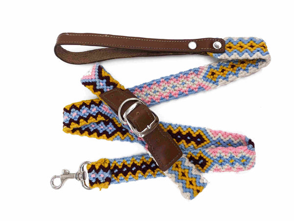 Collar Cali- ručně háčkovaný psí obojek - hand made dog leash - Wayana.eu