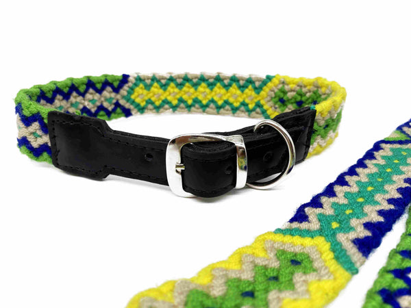 Collar Laredo- ručně háčkovaný psí obojek - hand made dog leash - Wayana.eu