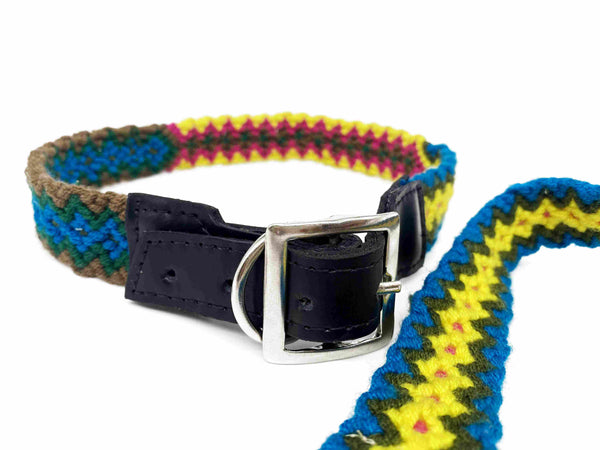 Collar Lupe- ručně háčkovaný psí obojek - hand made dog leash - Wayana.eu