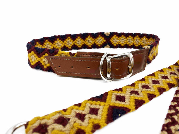 Collar Oro- ručně háčkovaný psí obojek - hand made dog leash - Wayana.eu