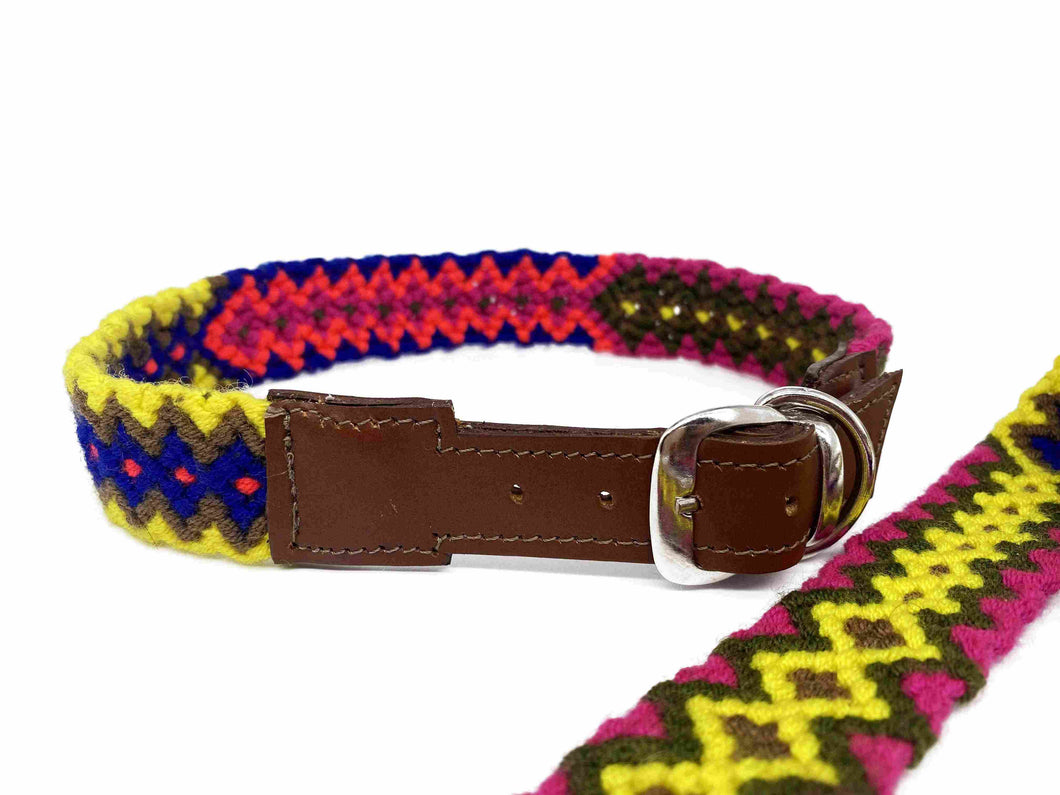 Collar Paco- ručně háčkovaný psí obojek - hand made dog leash - Wayana.eu