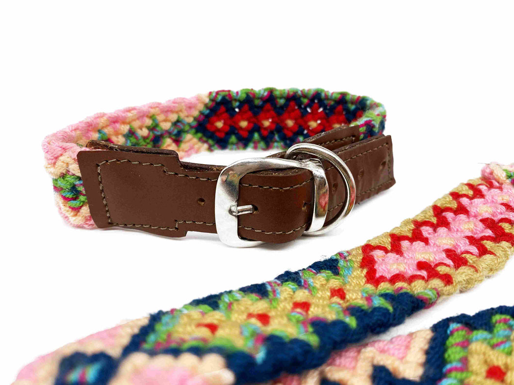 Collar Torpe- ručně háčkovaný psí obojek - hand made dog leash - Wayana.eu